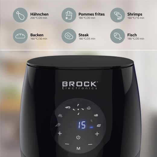 Friteuza cu aer cald Brock Electronics  AFD 3502 BK, 3,5 L, 1300 W - HotPick