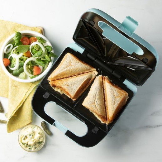 Aparat de sandwich 3 in 1 Domo DO1105C cu placi interschimbabile, pentru pregatire sandwich, grill sau waffe, 750 W - HotPick