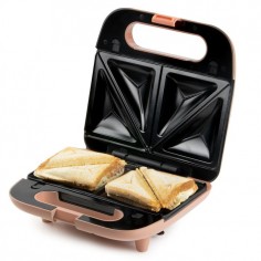 Aparat de sandwich 2 in 1 Domo DO1106C cu placi interschimbabile, pentru pregatire sandwich sau waffe, 750 W