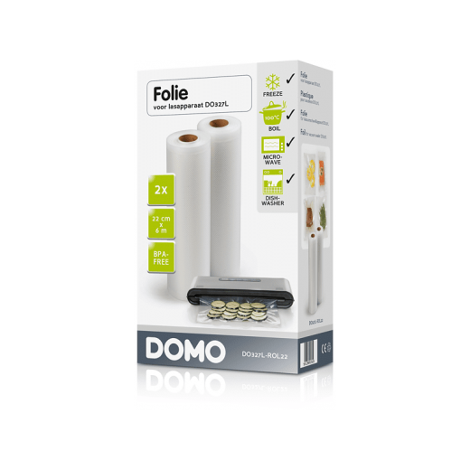 Rola,folie pentru aparatul de vidat Domo DO327L ,22cm x 6m, 2 role, DO327L-rol22 - HotPick