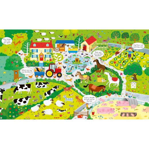 Set Puzzle si Carte - On the Farm Usborne Books - HotPick
