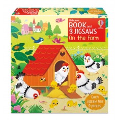 Set 3 Puzzle si Carte - On the Farm Usborne Books