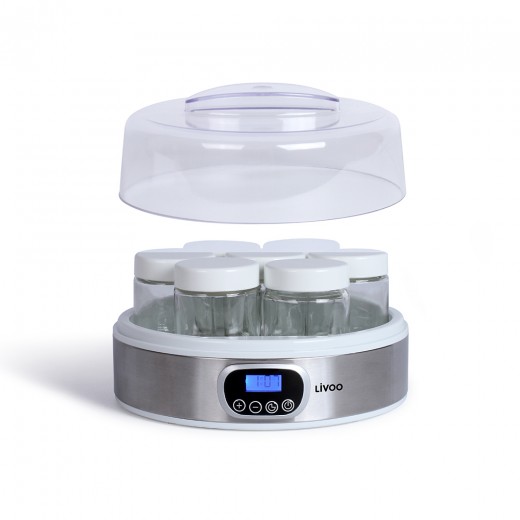Aparat de preparat iaurt DOP216. 18 W, 7 borcanele de sticla × 170 ml, - HotPick
