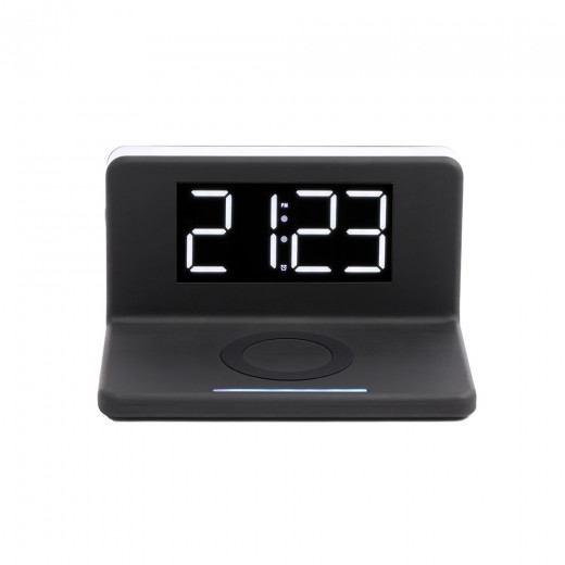 Incarcator wireless cu incarcare rapida si Ceas alarma cu lumina de noapte TEA263 - HotPick
