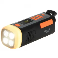 Radio Adler AD1920, solar, dinam, power bank 4500mAh, bluetooth, lanterna LED 4W