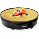 Aparat pentru clatite Techwood TCP-616, 1000W, placa reversibila 30cm, invelis antiaderent - HotPick