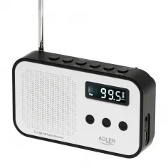 Radio Digital PLL AM/FM Adler AD 1907, ceas, alarma, sleep timer, 600mAh