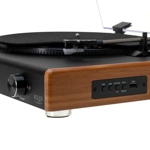 Pick-up Adler AD1915, 3 viteze, 7, 10, 12 inch, bluetooth, salvare pe stick, 2x5W - HotPick