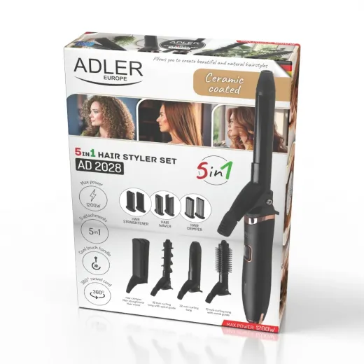 Set coafare Adler AD2028, placa, ondulator, creponat - HotPick