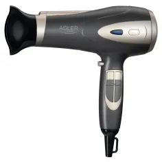 Uscator de par Adler AD2248gc, gri, difuzor, concentrator, 2200W, ionizare, 2 viteze, 3 trepte temperatura, cool shot
