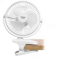 Ventilator portabil Adler AD7342w, 5W, 3000mAh, clip-on