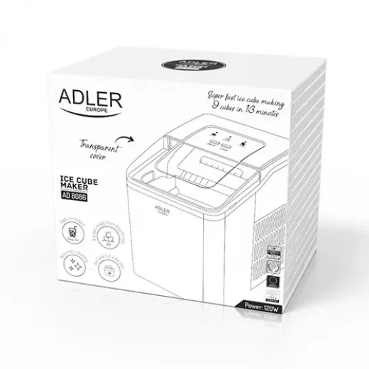 Masina de facut cuburi de gheata Adler AD8086, 12kg/zi, 1.5L - HotPick