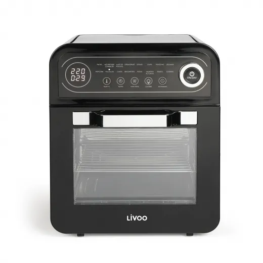 Friteuza-Cuptor cu aer cald Livoo DOC255, 1600 W, Capacitate 12 L, 16 programe - HotPick Friteuza-Cuptor cu aer cald Livoo DOC255, 1600 W, Capacitate 12 L, 16 programe - HotPick