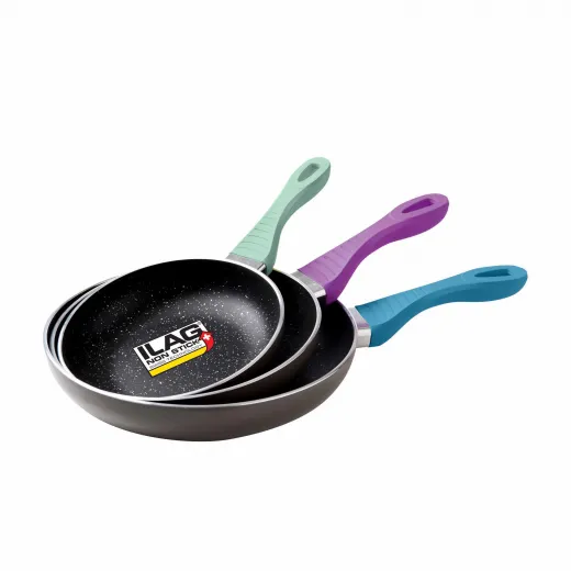Set 3 Tigai aluminiu Livoo MEP101, acoperire ILAG , diametru 20, 24 si 28 cm - HotPick