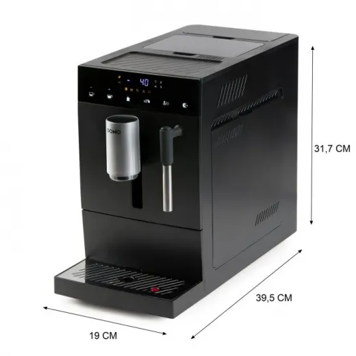 Espressor automat Domo DO1150K, 19bar, 1.1L, 125g, rasnita, touchscreen