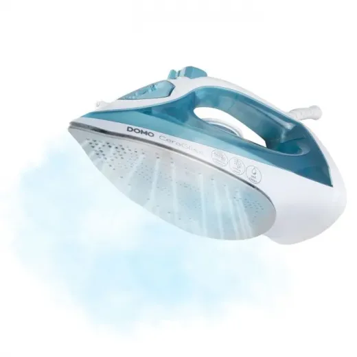Fier de calcat Domo DO7060S, talpa ceramica, 2400W, 40g/min, 0.32L, autocuratare