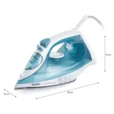 Fier de calcat Domo DO7060S, talpa ceramica, 2400W, 40g/min, 0.32L, autocuratare