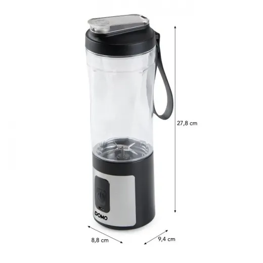 Blender portabil Domo DO751BL, 120W, 600ml, 16500RPM, BPA free, USB-C - HotPick