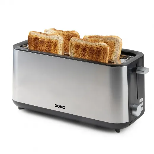 Prăjitor de pâine din inox DOMO DO967T, pentru 4 felii, 1350W - HotPick