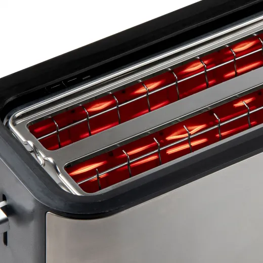 Prăjitor de pâine din inox DOMO DO967T, pentru 4 felii, 1350W - HotPick