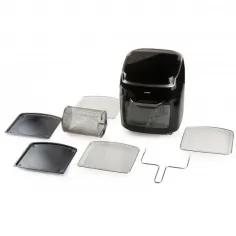 Friteuza, Cuptor cu aer cald si Uscator de alimente 3 in 1 Domo DO534FR, 1800 W, capacitate 10 l, 8 programe, display digital