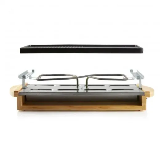 Gratar raclette Bambus pentru 8 persoane Domo DO9246G, 1200 W - HotPick Gratar raclette Bambus pentru 8 persoane Domo DO9246G, 1200 W - HotPick