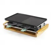 Gratar raclette Bambus pentru 8 persoane Domo DO9246G, 1200 W - HotPick Gratar raclette Bambus pentru 8 persoane Domo DO9246G, 1200 W - HotPick