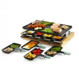Gratar raclette Bambus pentru 8 persoane Domo DO9246G, 1200 W - HotPick Gratar raclette Bambus pentru 8 persoane Domo DO9246G, 1200 W - HotPick