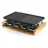 Gratar raclette Bambus pentru 8 persoane Domo DO9246G, 1200 W - HotPick Gratar raclette Bambus pentru 8 persoane Domo DO9246G, 1200 W - HotPick