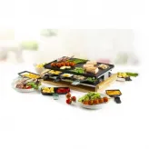 Gratar raclette Bambus pentru 8 persoane Domo DO9246G, 1200 W - HotPick Gratar raclette Bambus pentru 8 persoane Domo DO9246G, 1200 W - HotPick