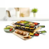 Gratar raclette Bambus pentru 8 persoane Domo DO9246G, 1200 W - HotPick Gratar raclette Bambus pentru 8 persoane Domo DO9246G, 1200 W - HotPick
