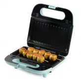 Aparat de sandwich 3 in 1 Domo DO1105C cu placi interschimbabile, pentru pregatire sandwich, grill sau waffe, 750 W - HotPick