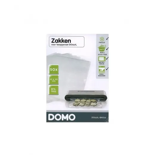 Set 50 pungi pentru vidat Domo DO327L-Bag 22, Dimensiune 22x30 cm - HotPick Set 50 pungi pentru vidat Domo DO327L-Bag 22, Dimensiune 22x30 cm - HotPick