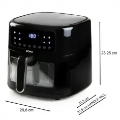 Friteuza cu aer cald Domo DO1134FR, 1500W, 6L (1.5kg), fereasta