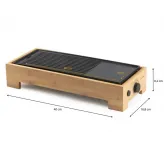 Gratar electric Teppan Yaki Domo DO9270G, 1000W, 36x14cm, Bambus - HotPick