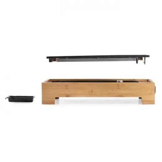 Gratar electric Teppan Yaki Domo DO9270G, 1000W, 36x14cm, Bambus - HotPick