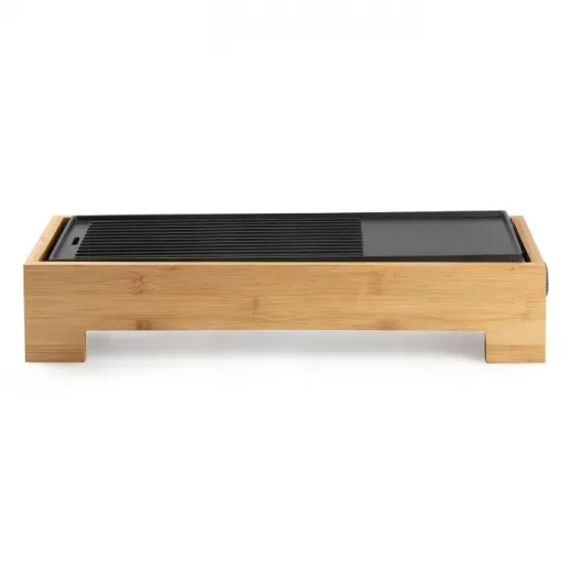 Gratar electric Teppan Yaki Domo DO9270G, 1000W, 36x14cm, Bambus - HotPick