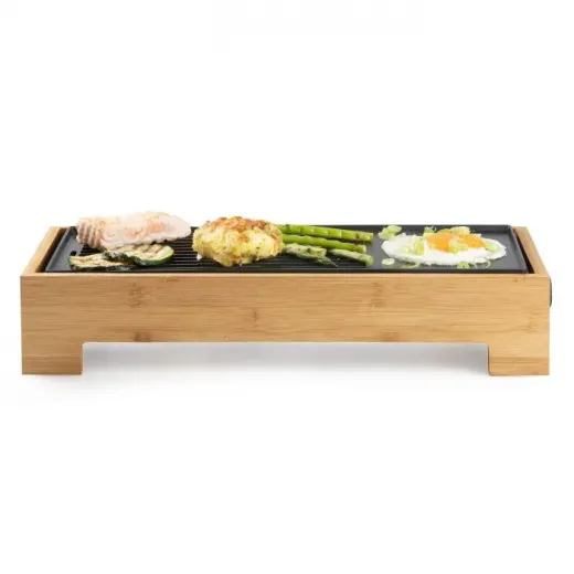 Gratar electric Teppan Yaki Domo DO9270G, 1000W, 36x14cm, Bambus - HotPick