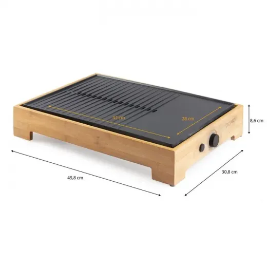 Gratar Teppan Yaky Domo DO9271G, 1800W, 42x28cm, Bambus - HotPick