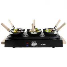 Set Wok Party 2 in 1 potrivit pentru 6 persoane Domo DO8716W, 1000 W