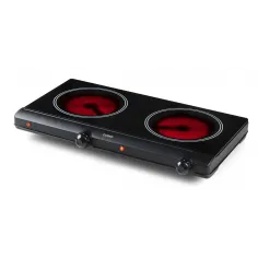 Plita de gatit ceramica ECO Domo DO339KP, 2 arzatoare Ø 18 cm, 2500 W