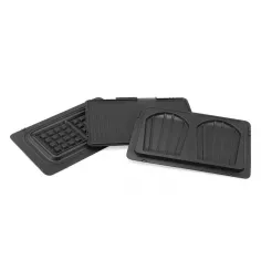 Grill electric 4 in 1 cu placi interschimbabile pentru pregatire sandwich, grill sau waffle Princess 112536, 1500 W