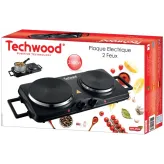 Plita electrica dubla Techwood TPE-2516, 2500W, Ø185 mm + Ø155 mm, termostat - HotPick