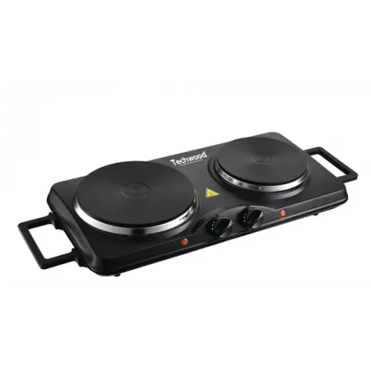 Plita electrica dubla Techwood TPE-2516, 2500W, Ø185 mm + Ø155 mm, termostat - HotPick