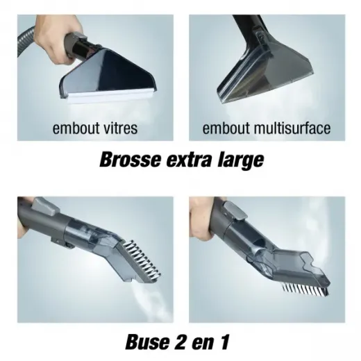 Aspirator cu spalare si curatator cu abur Techwood TAN-7055V, 600W-800W - HotPick