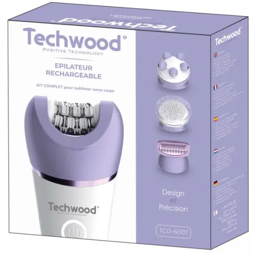 Epilator Techwood TCO-6007, IPX7, 600mAh, autonomie 2h, masaj - HotPick