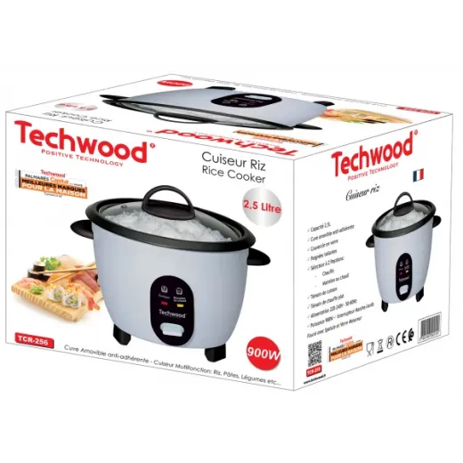 Oala de fiert orez Techwood TCR-256, 2.5L, 850W, bol detasabil - HotPick