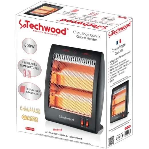 Aeroterma cu quartz Techwood TCG-826R, 800W, 2 trepte - HotPick
