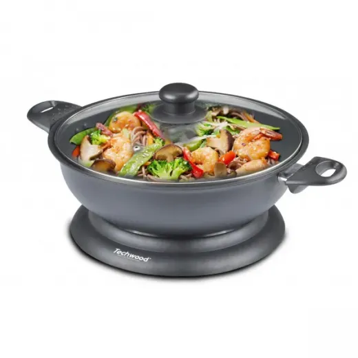 Wok electric Techwood TWF-306, 3.6L, 1400W, bol detasabil Ø32x8 - HotPick