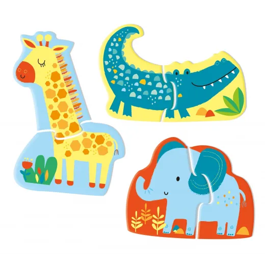 First Jigsaws + Carte - Animals Usborne Books - HotPick